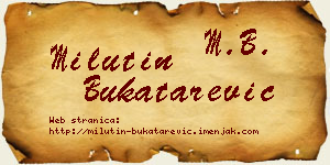 Milutin Bukatarević vizit kartica